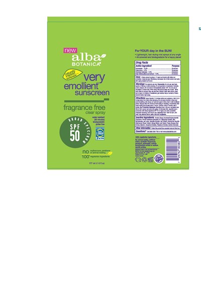 Can Label (Al0038100 Alba Ve Sunscreen Spray Ff Spf50 Can Label)